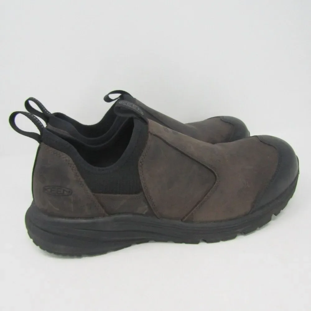 KEEN Utility Vista Energy ESD Carbon Toe Slip-On Work Shoes Men's US 11D Brown
